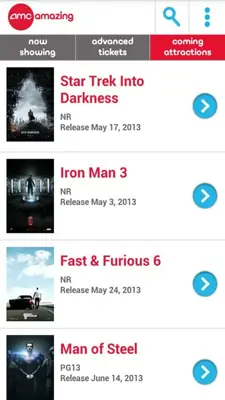 AMC Theatres android App screenshot 1